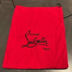 Christian Louboutin Scarlet Dust Bag with Black Logo